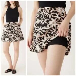 NWT Frank & Oak Patterned Black and White Skort size M